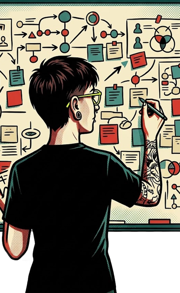 Illustration service stratégie de communication - Heracom 